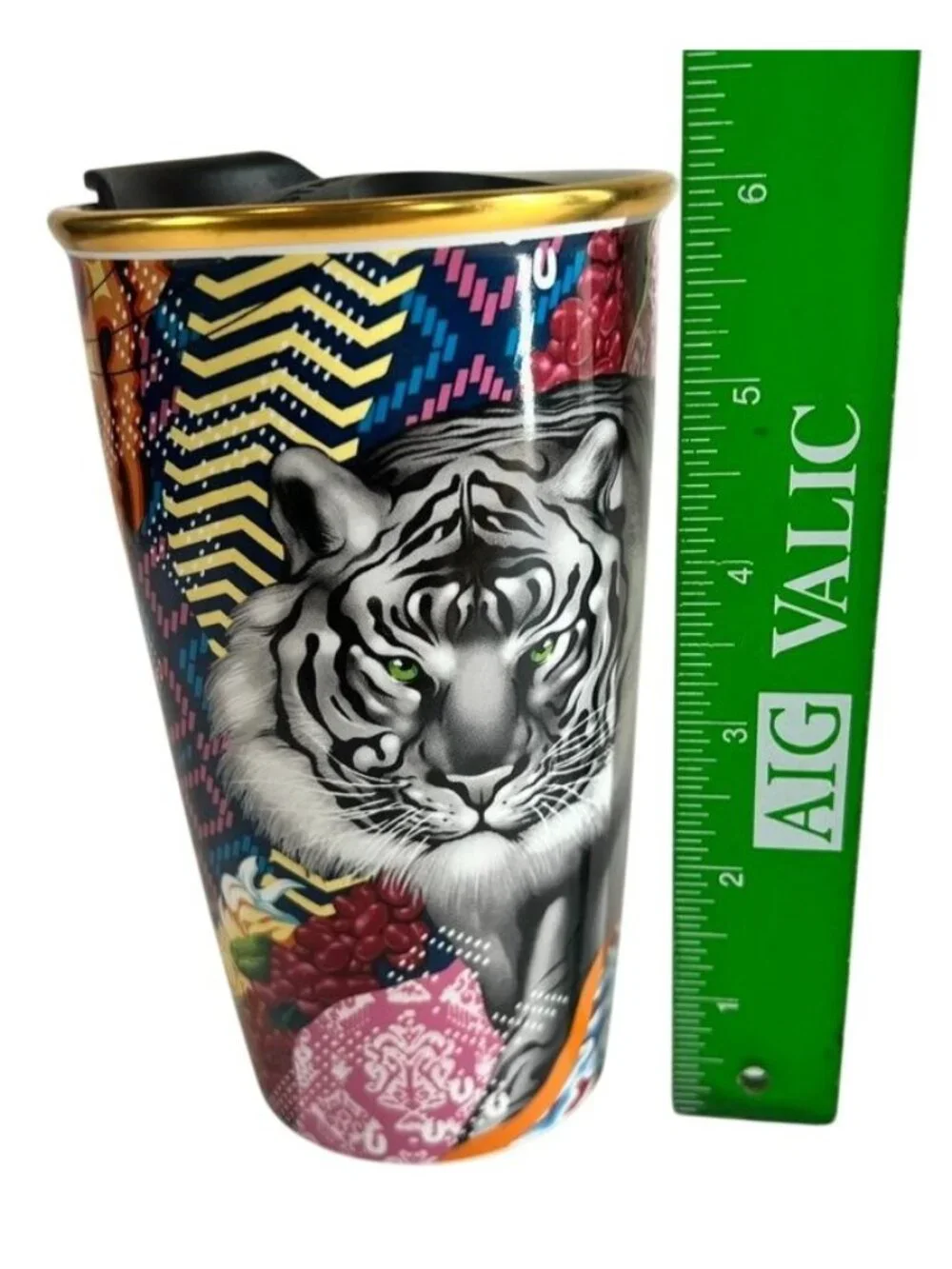 RARE!! Starbucks Tristan Eaton Limited Edition Sumatra Tiger Ceramic Mug 12 oz